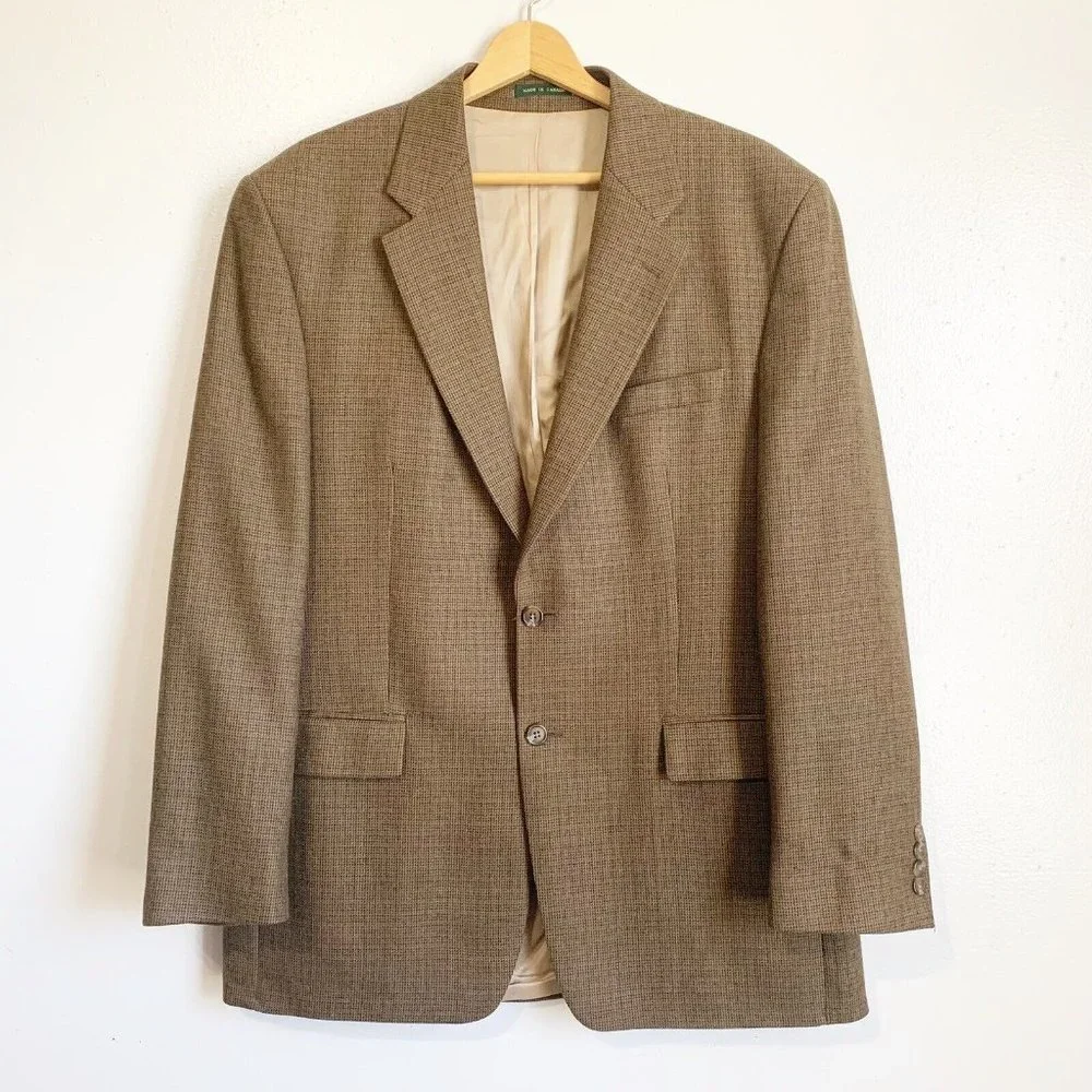 Lauren Ralph Lauren Wool Sports Coat Plaid Men’s SZ 46 Inside Pockets Lined